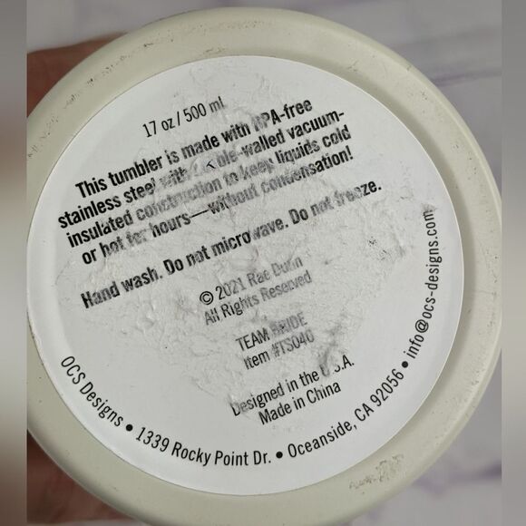 Rae Dunn TEAM BRIDE Insulated Stainless Steel Tumbler - 17oz. - Picture 5 of 5